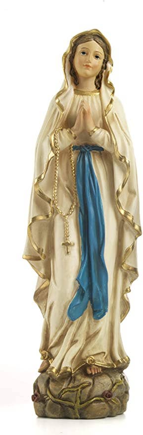 Our Lady of Lourdes statue in resin